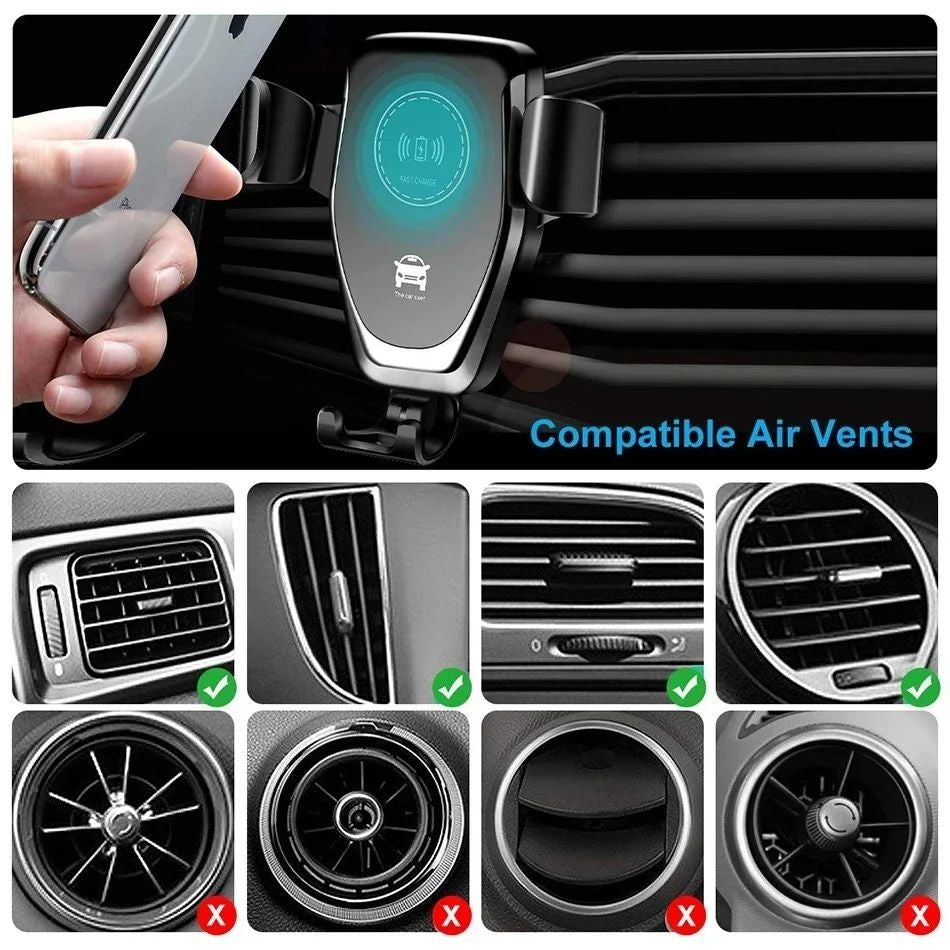 Wireless Car Fast Charging Automatic Clamping 30W Mount Phone Holder