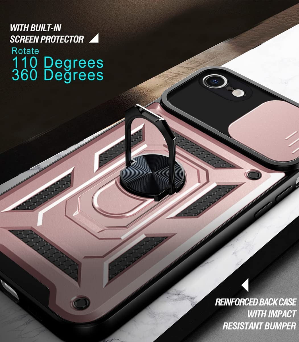 Shockproof Ring Stand Armor Case For iPhone