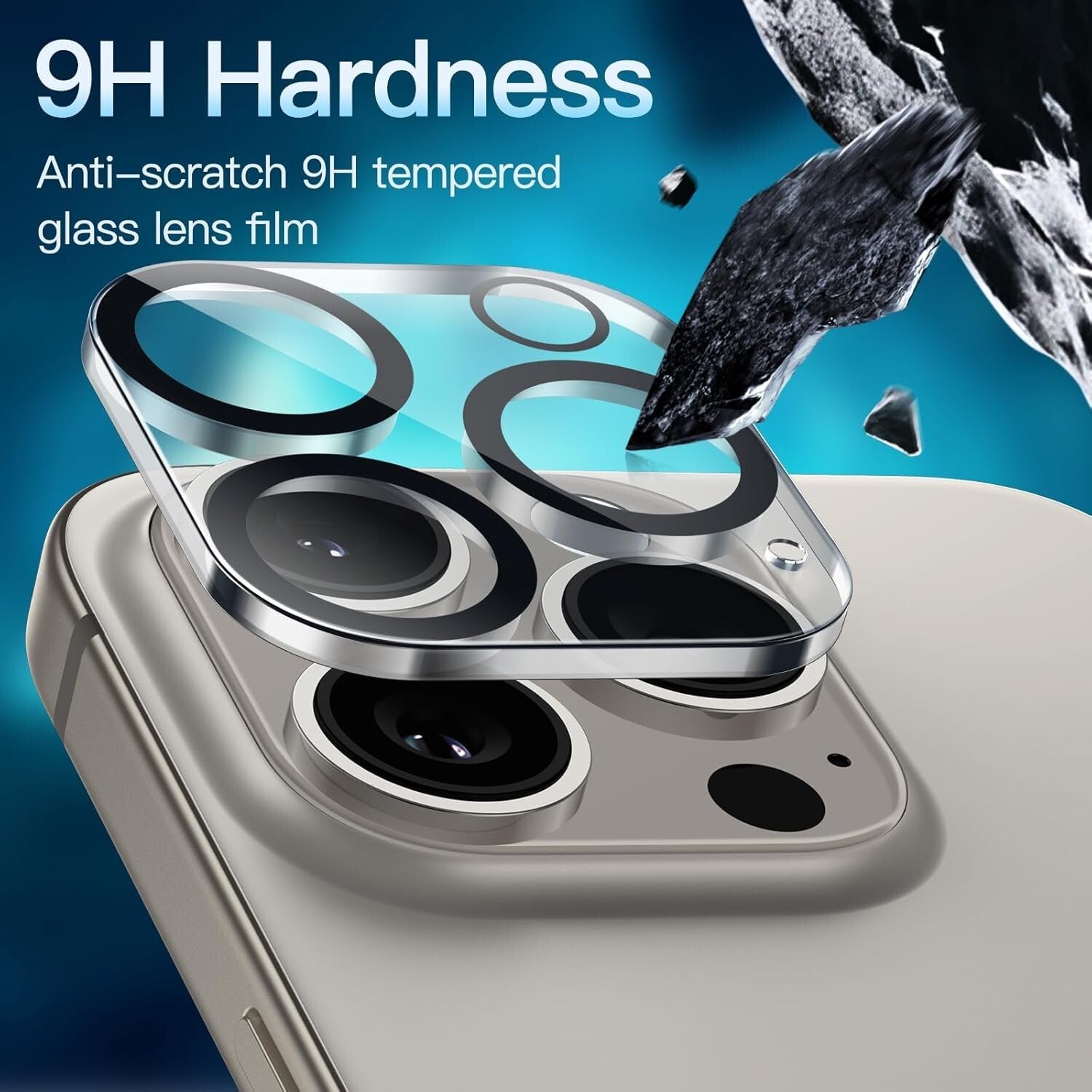 Tempered Glass Camera Lens Protector for iPhone 17 16 15 14 13 12 Pro Max Plus