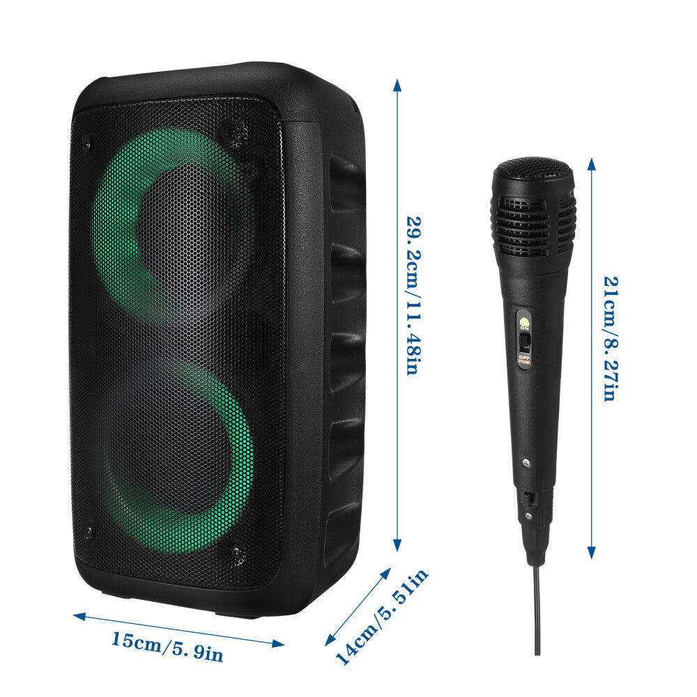3000W Portable Bluetooth Speaker Sub woofer Heavy Bass Sound System Party & Mic