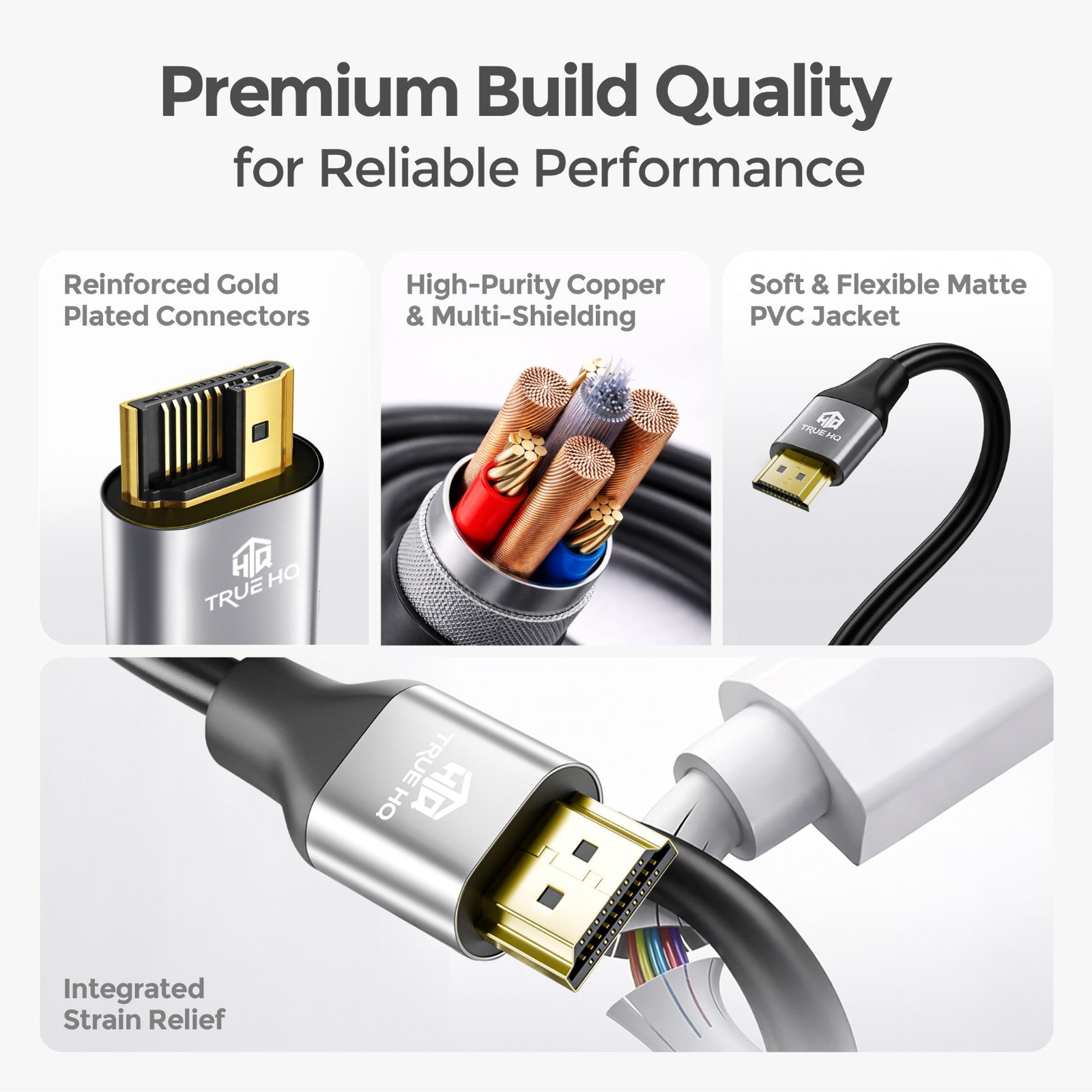 4K HDMI Cable 2.0 Ultra HD High Speed 1m/2m/3m/5m/7m/10m/15m/20m Metre Long Lead