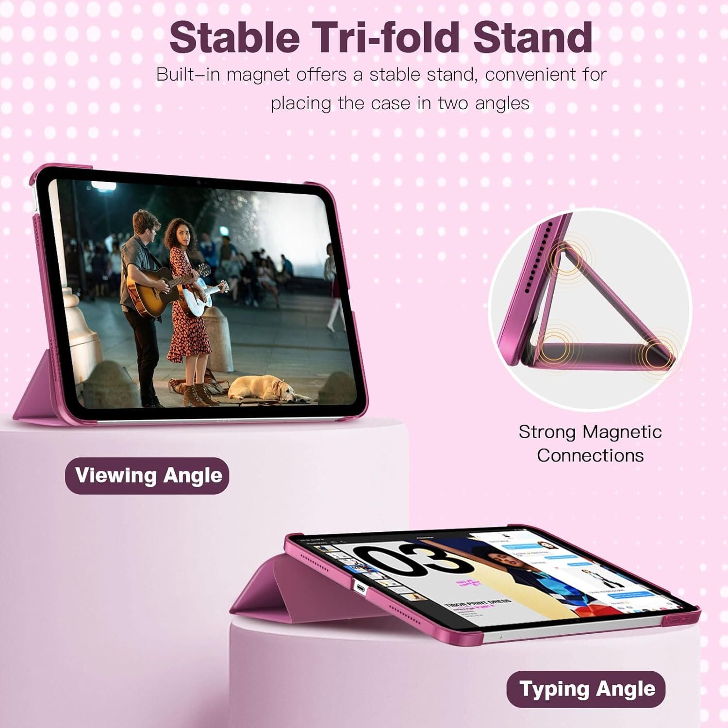 Leather Magnetic Smart Case for Apple iPad