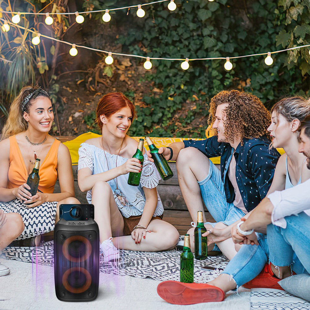 3000W Portable Bluetooth Speaker Sub woofer Heavy Bass Sound System Party & Mic