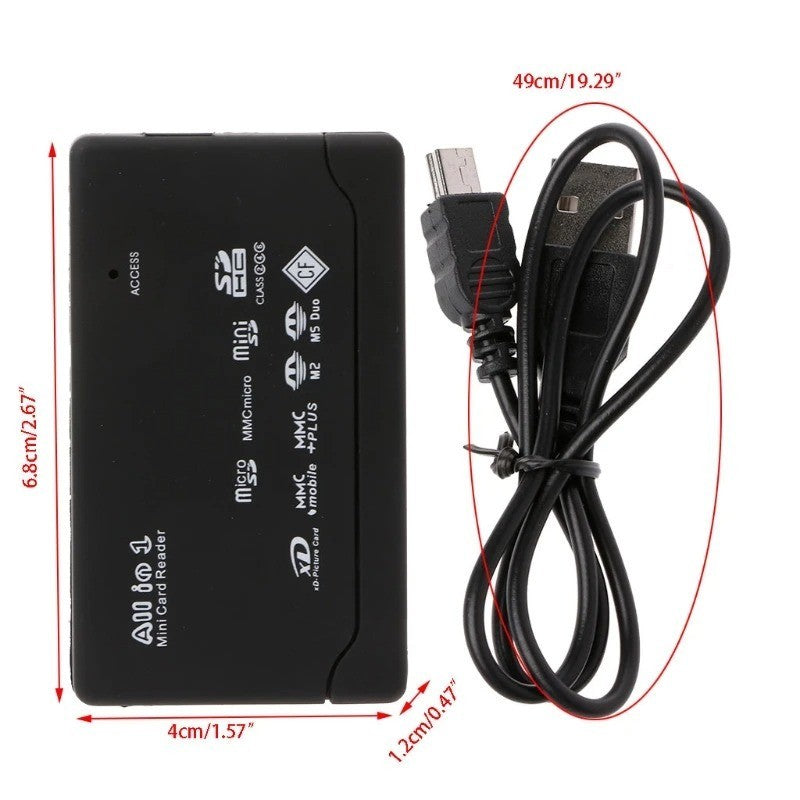 Memory Card Reader All in One 1 USB Adapter SD SDHC Mini Micro