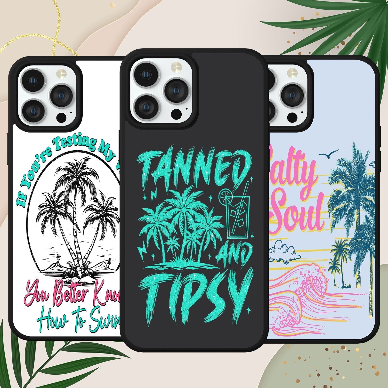 Palm Beach Phone Case Cover for iPhone Samsung Google Pixel