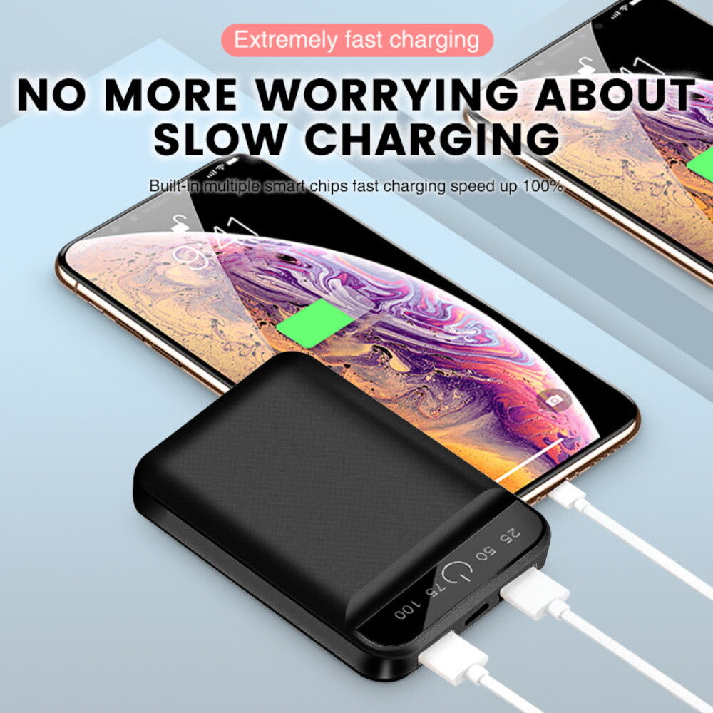 9000000mAh Power Bank Fast Charger Battery Pack Portable 2 USB For Mobile Phone