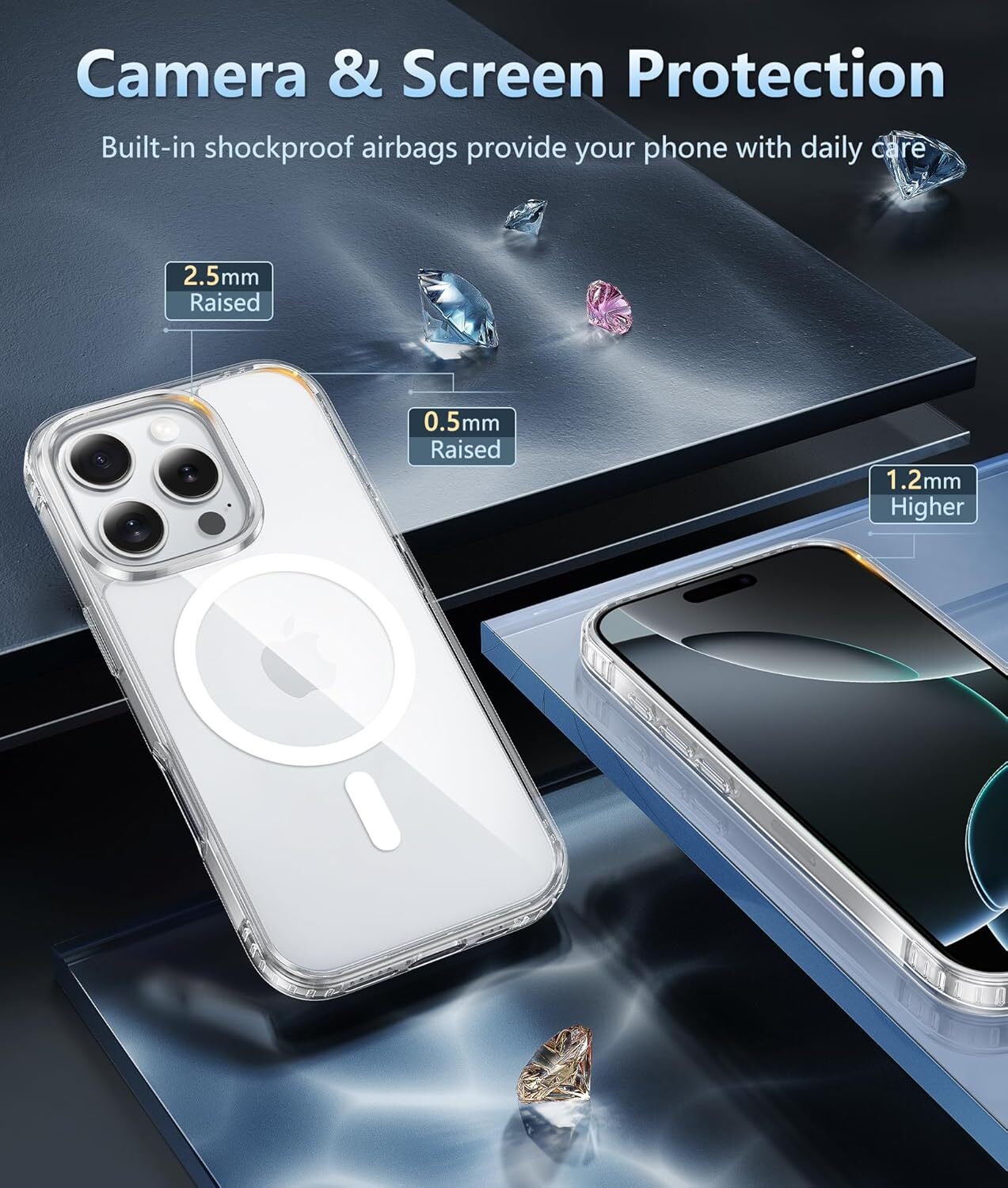 Shockproof Magnetic Case for iPhone 17 Pro Max, 16,17e,16 Pro,14Pro,15,13,12,14