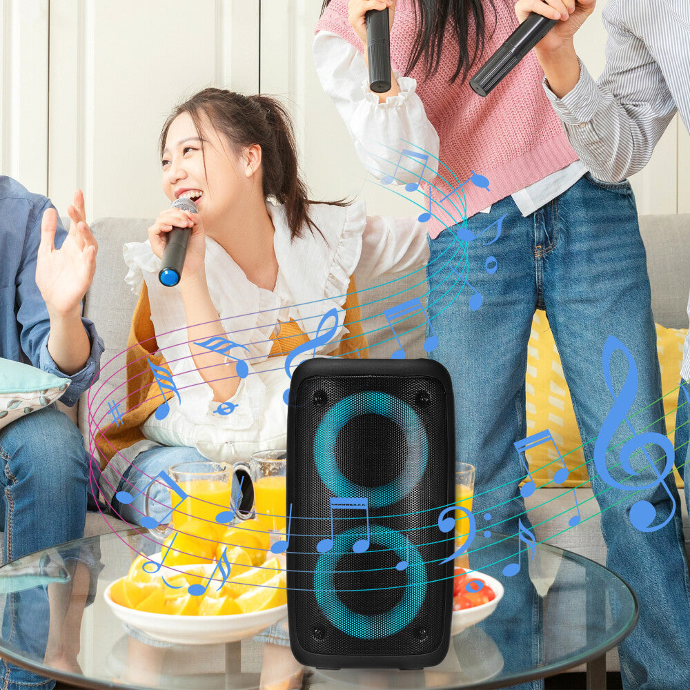 3000W Portable Bluetooth Speaker Sub woofer Heavy Bass Sound System Party & Mic