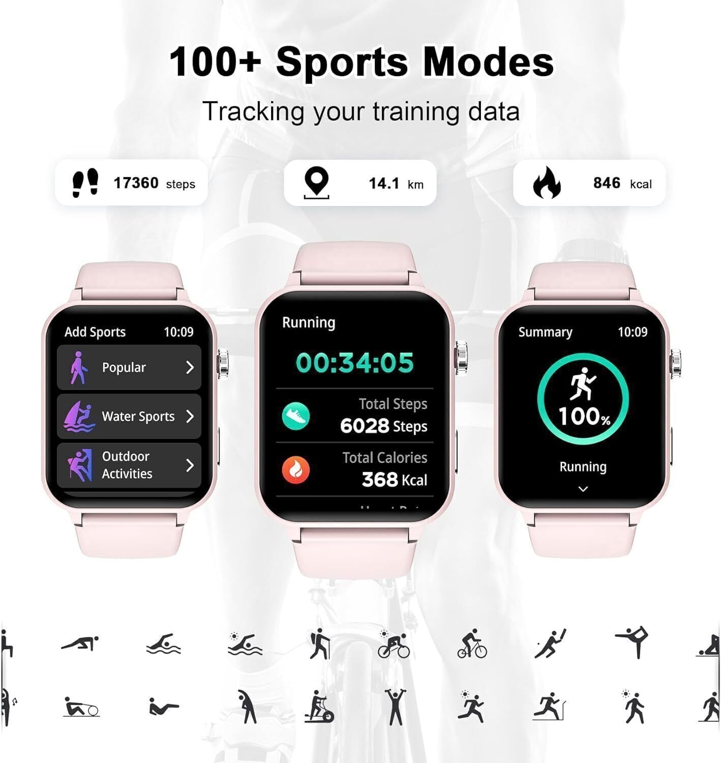 Alexa Smart Watch Women Make Calls Bluetooth Phone Call Watch For IPhone Samsung