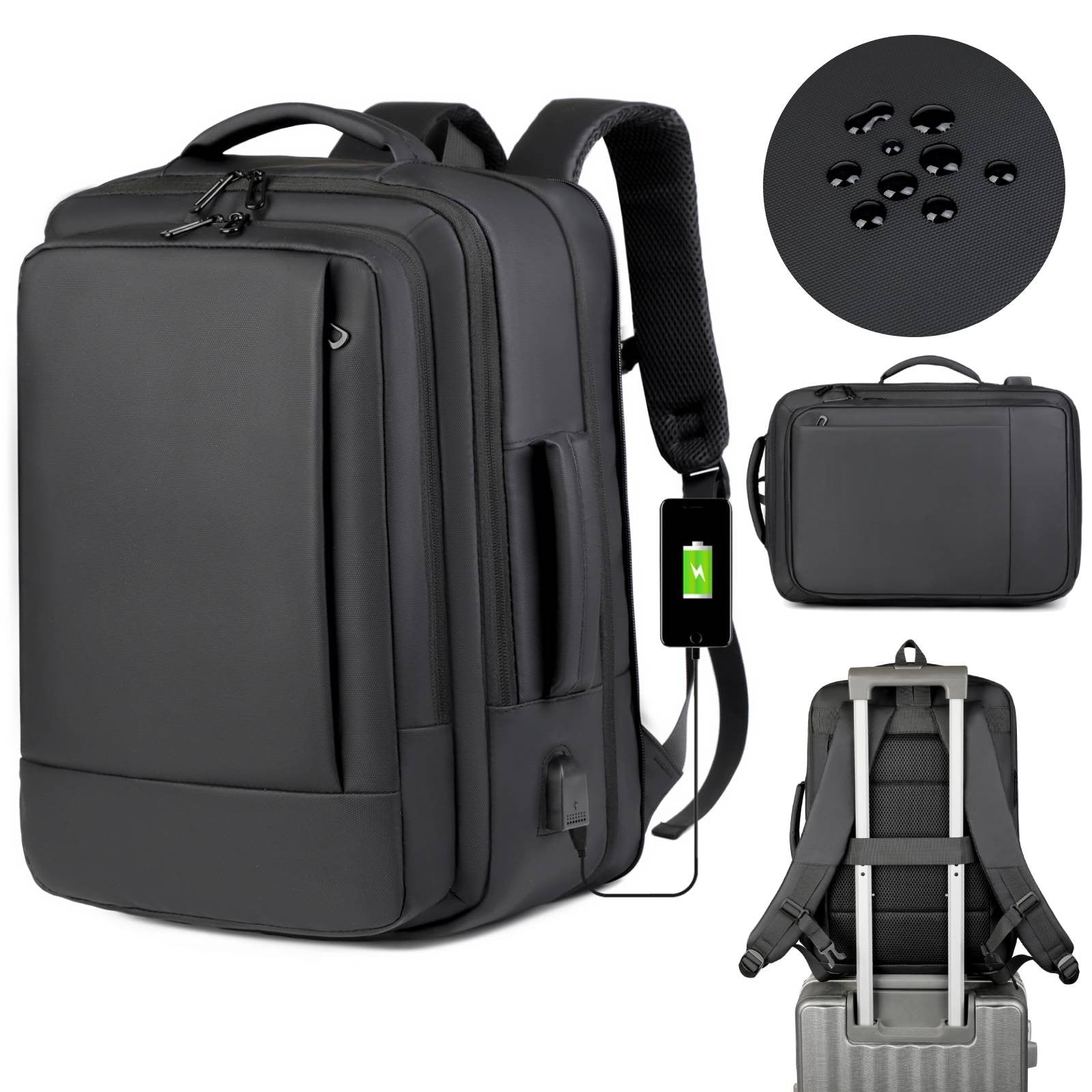 Laptop Backpack Briefcase Waterproof Large Rucksack Travel Handbag