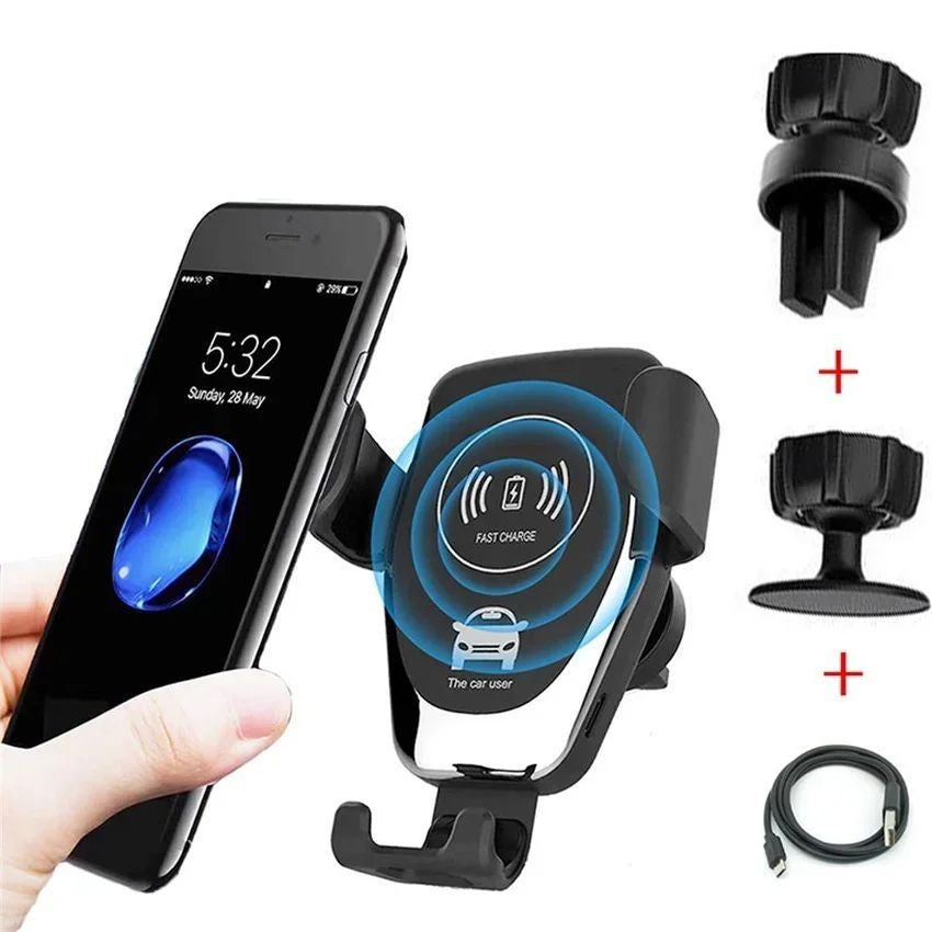 Wireless Car Fast Charging Automatic Clamping 30W Mount Phone Holder