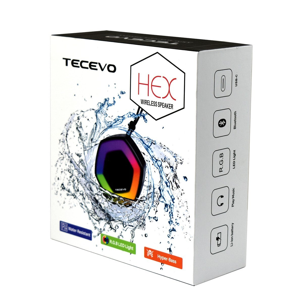 Wave Bluetooth Wireless Speaker Portable Waterproof RGB LED Extra Bass Loud TWS