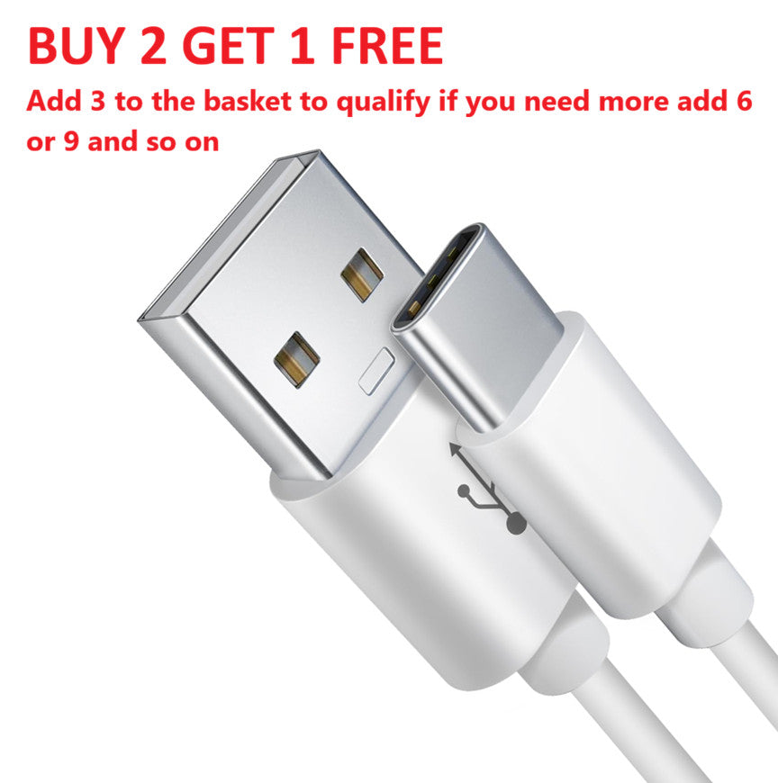 HeavyDuty USB to Type C Charging Cable Fast Phone Charger Long 25cm 1m 2m 3m UK
