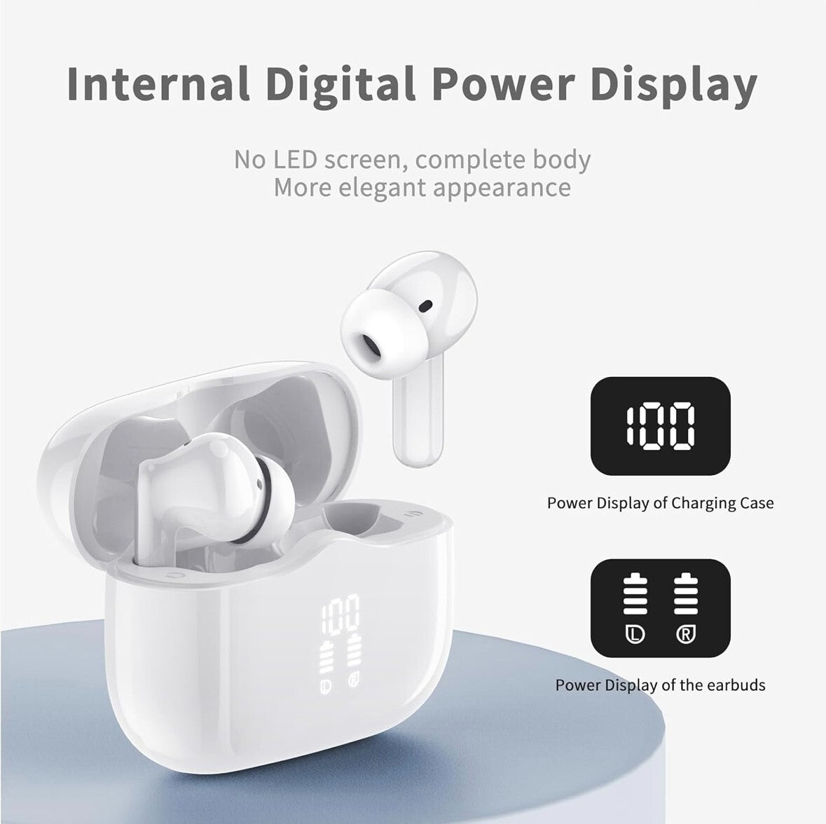 Wireless Earbuds Bluetooth 5.3 in Ear with HiFi Stereo Deep Bass