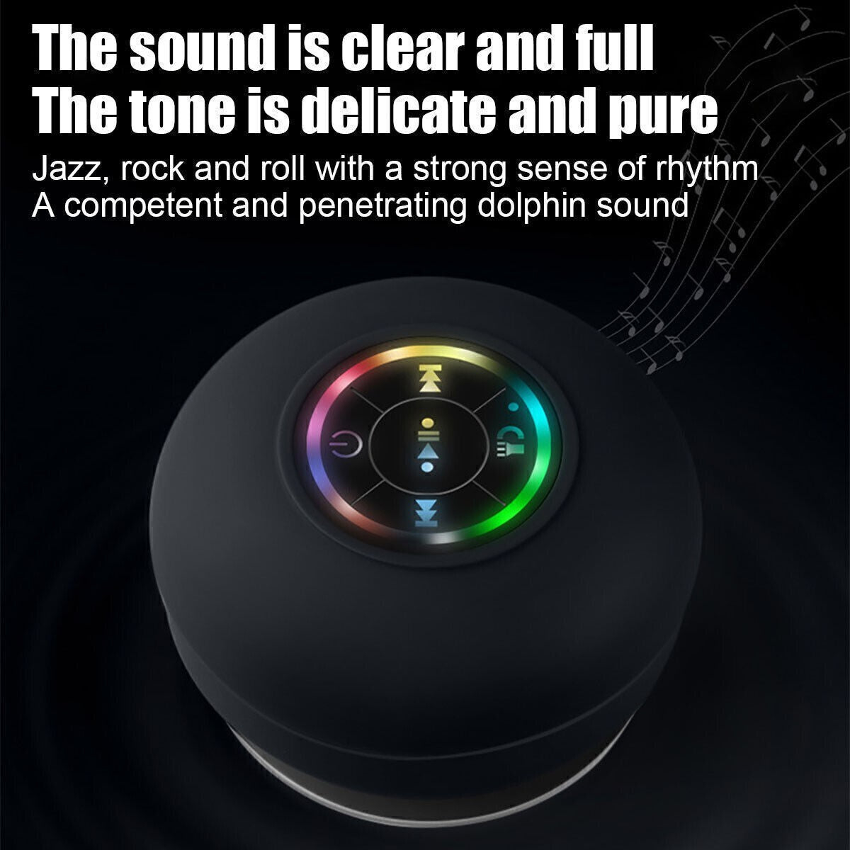 Mini Portable Wireless Bluetooth Speaker for Shower Bathroom Waterproof Suction