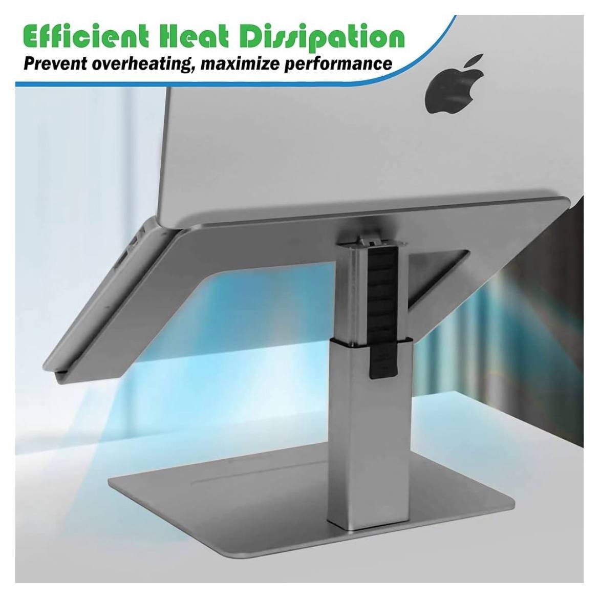 Pivot Laptop Stand for Desk – Adjustable Aluminium Laptop Grey Black Gold Silver