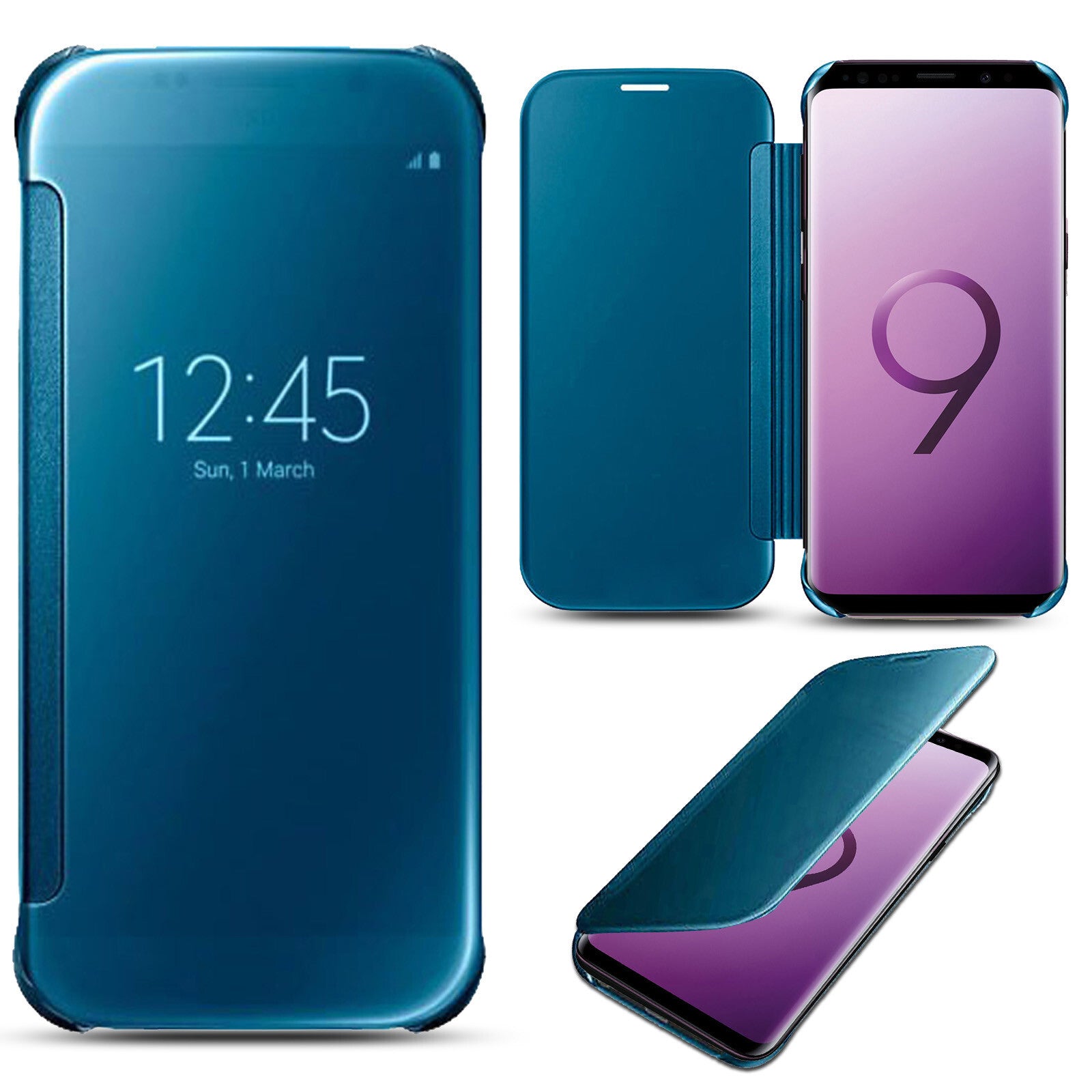 Phone Case For Samsung Galaxy S8 S9 Plus S7 S6 Edge S5 A5 J3 Mirror Flip Cover