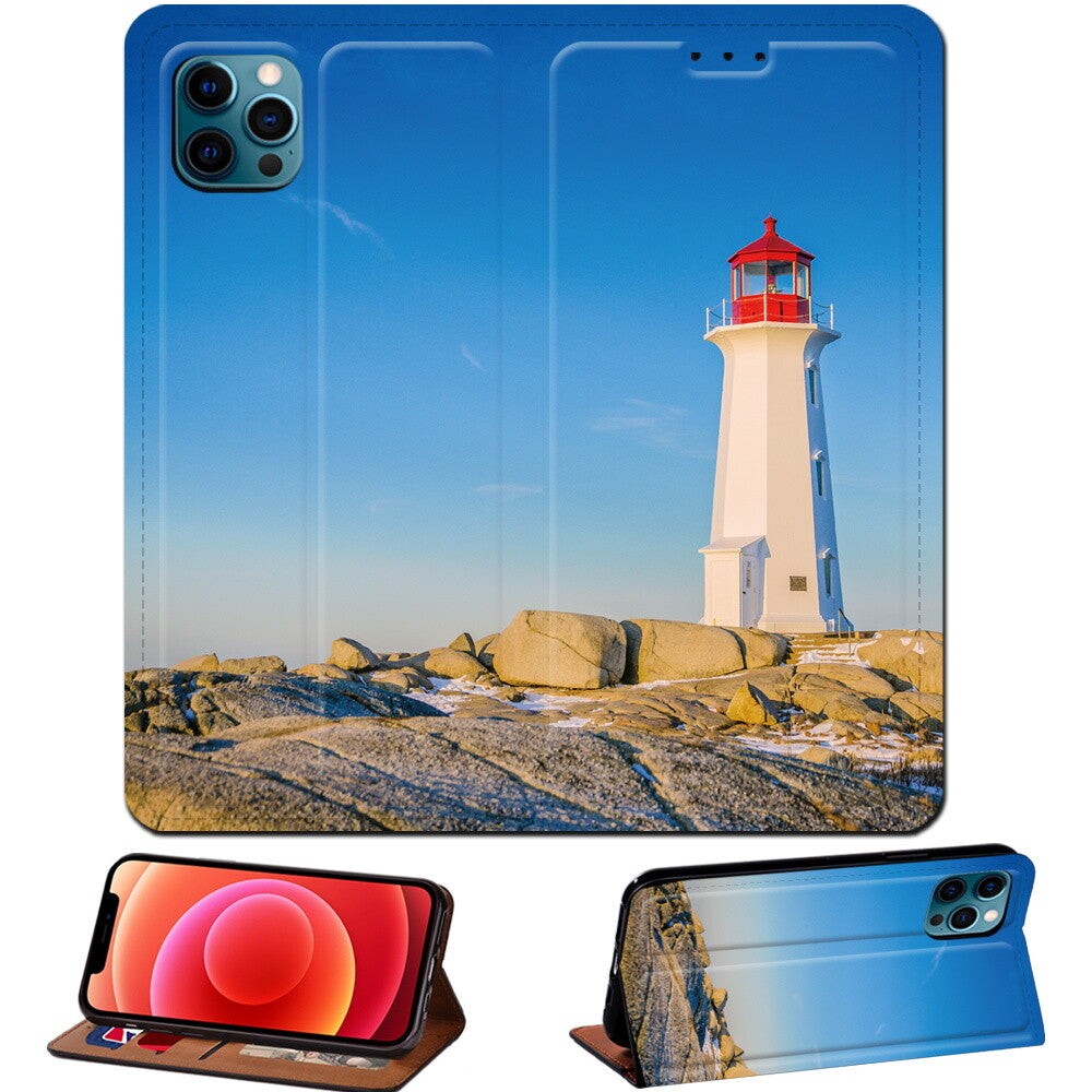Scenery PU Leather Stand Phone Cover Case For Apple iPhone air/17/17 Pro