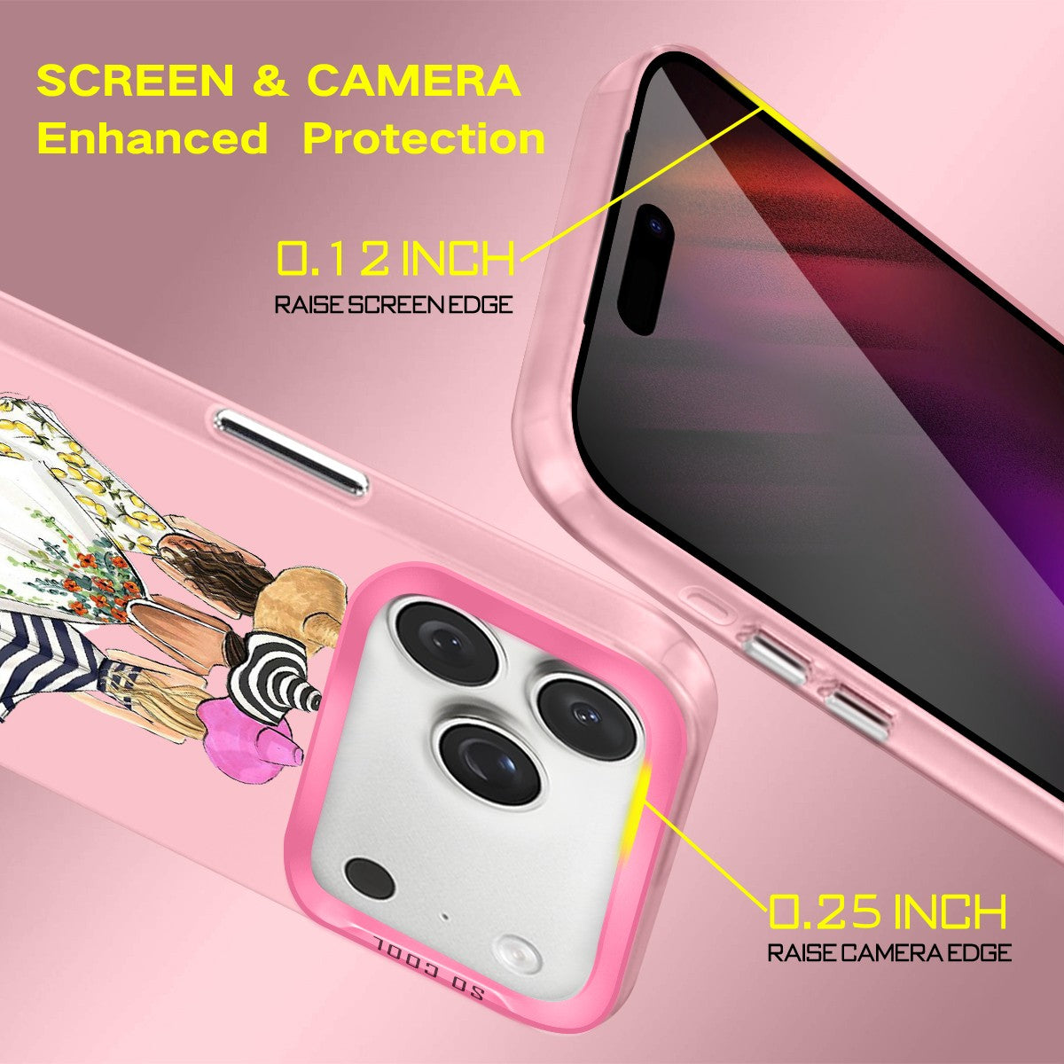 IPhone Case For iPhone 16 Pro 14 15 Pro Max 17e Customized Fashion Girls Cover