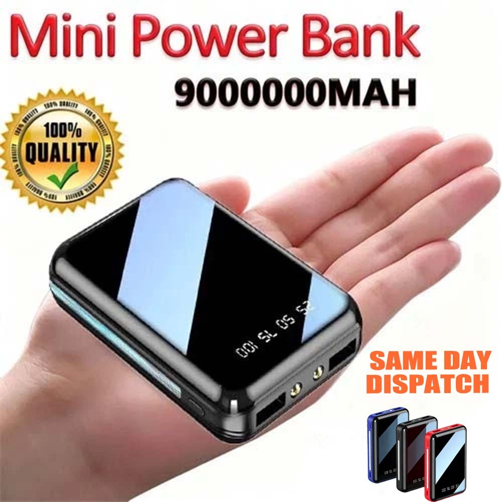 9000000mah Power Bank USB Pack Mini Backup Battery Fast Charger For Mobile Phone