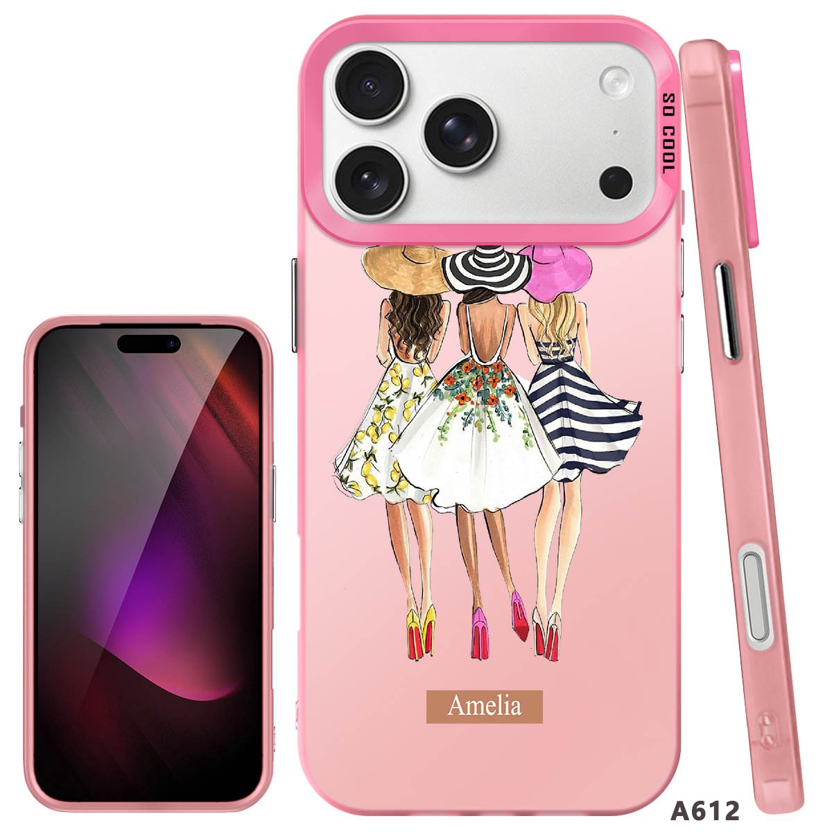 IPhone Case For iPhone 16 Pro 14 15 Pro Max 17e Customized Fashion Girls Cover
