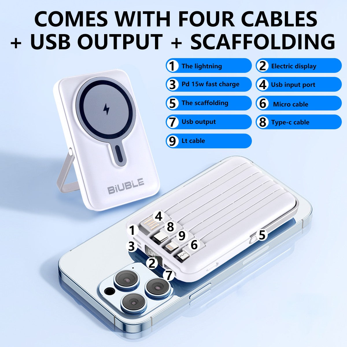9000000mAh Power Bank 4 USB LED Fast Charger Battery Pack for Mobile Phone