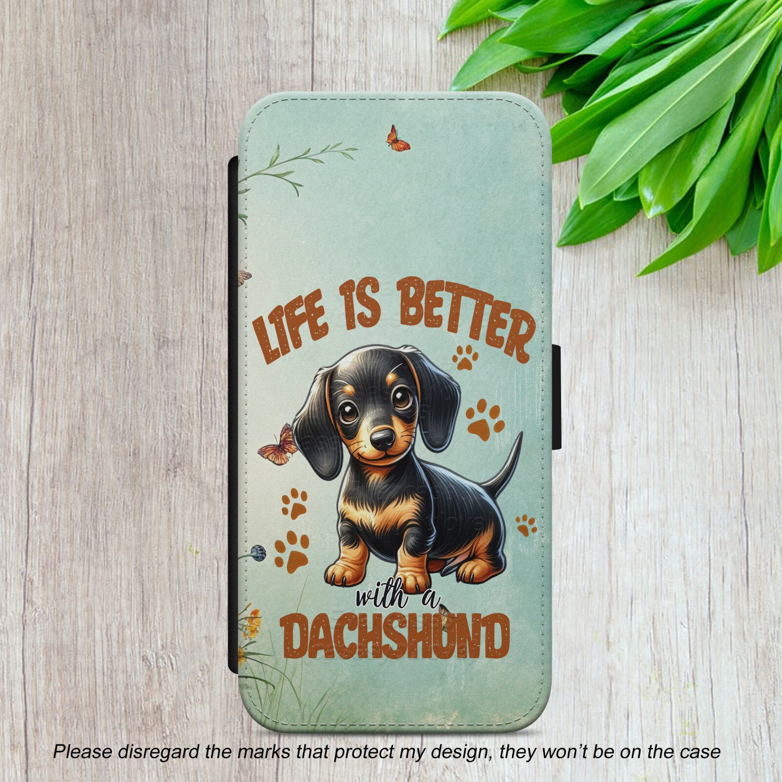 Sausage Dog Flip Case For iPhone Samsung Google