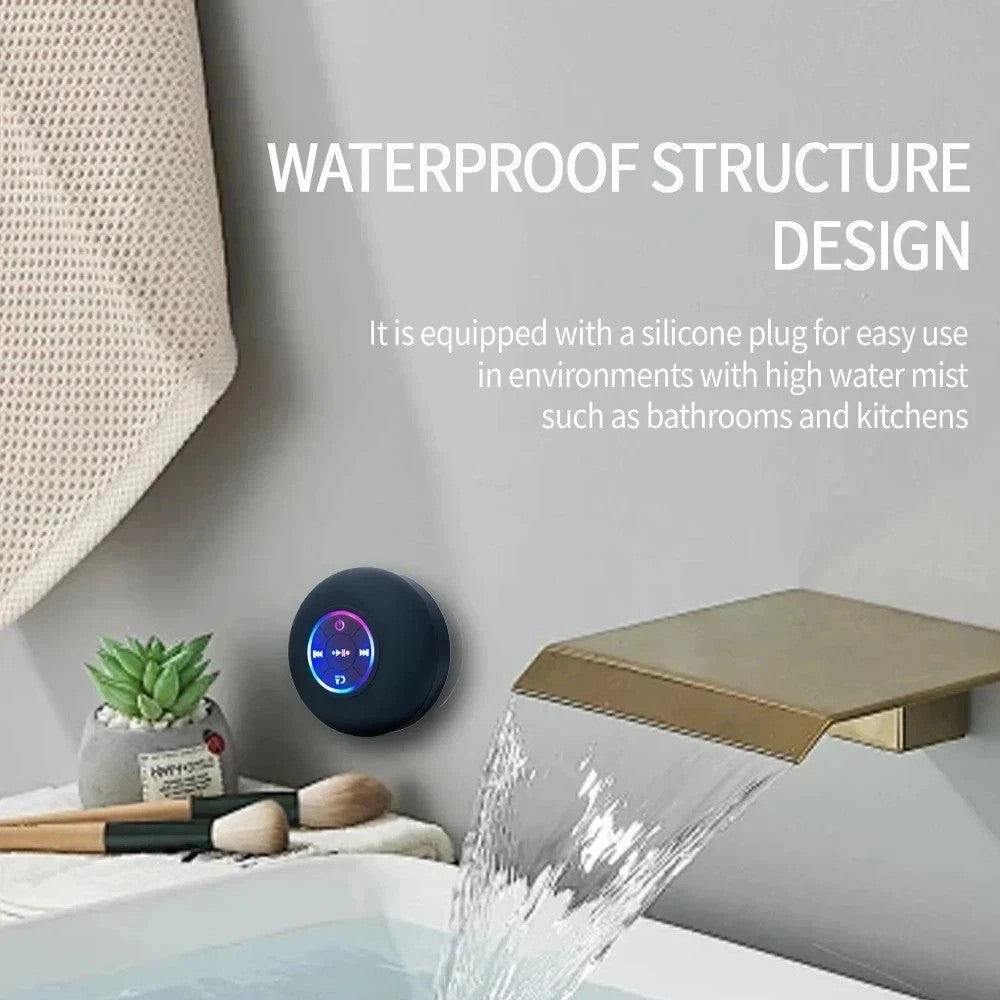 Waterproof Bluetooth Speaker Shower Suction Portable Wireless 10M