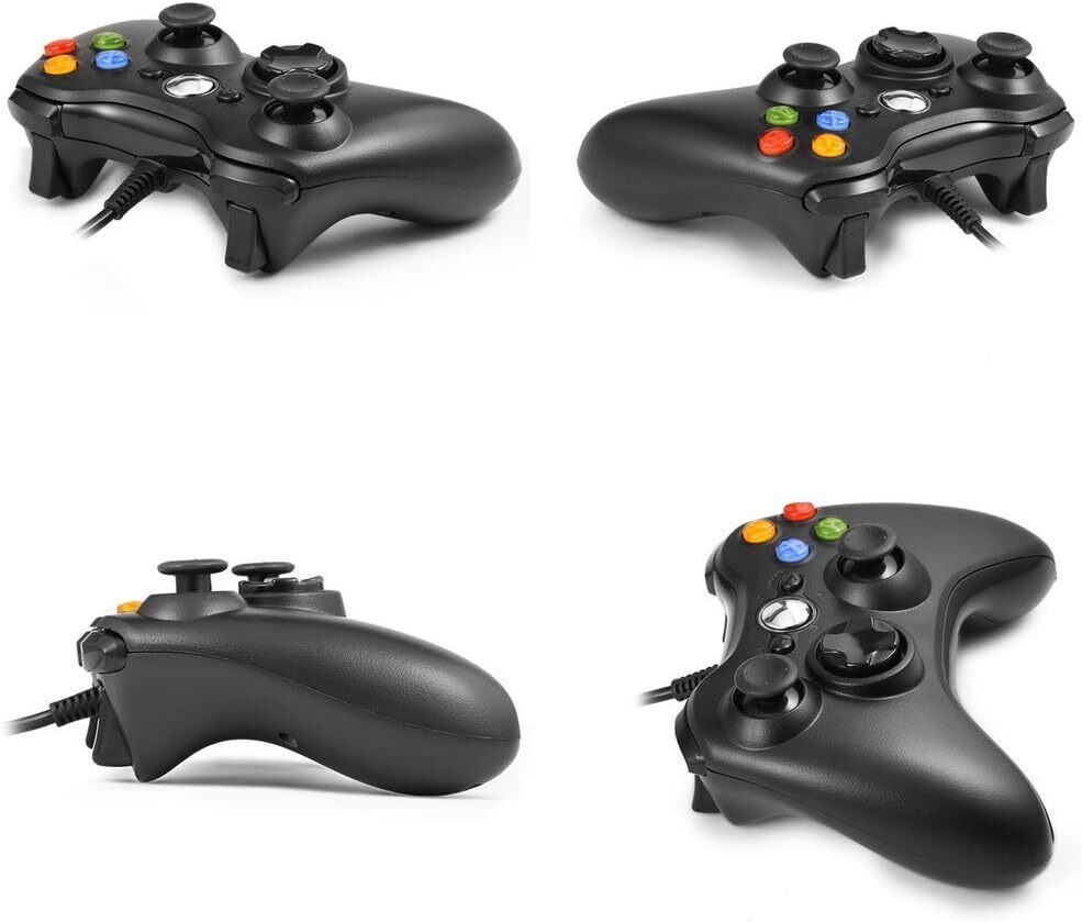Black USB Wired Controller For XBOX 360 PC Window