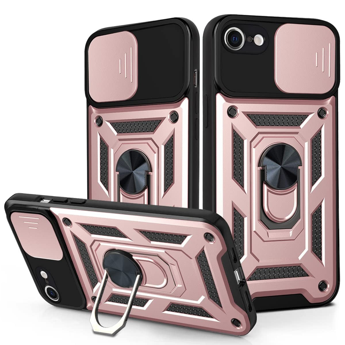 Shockproof Ring Stand Armor Case For iPhone