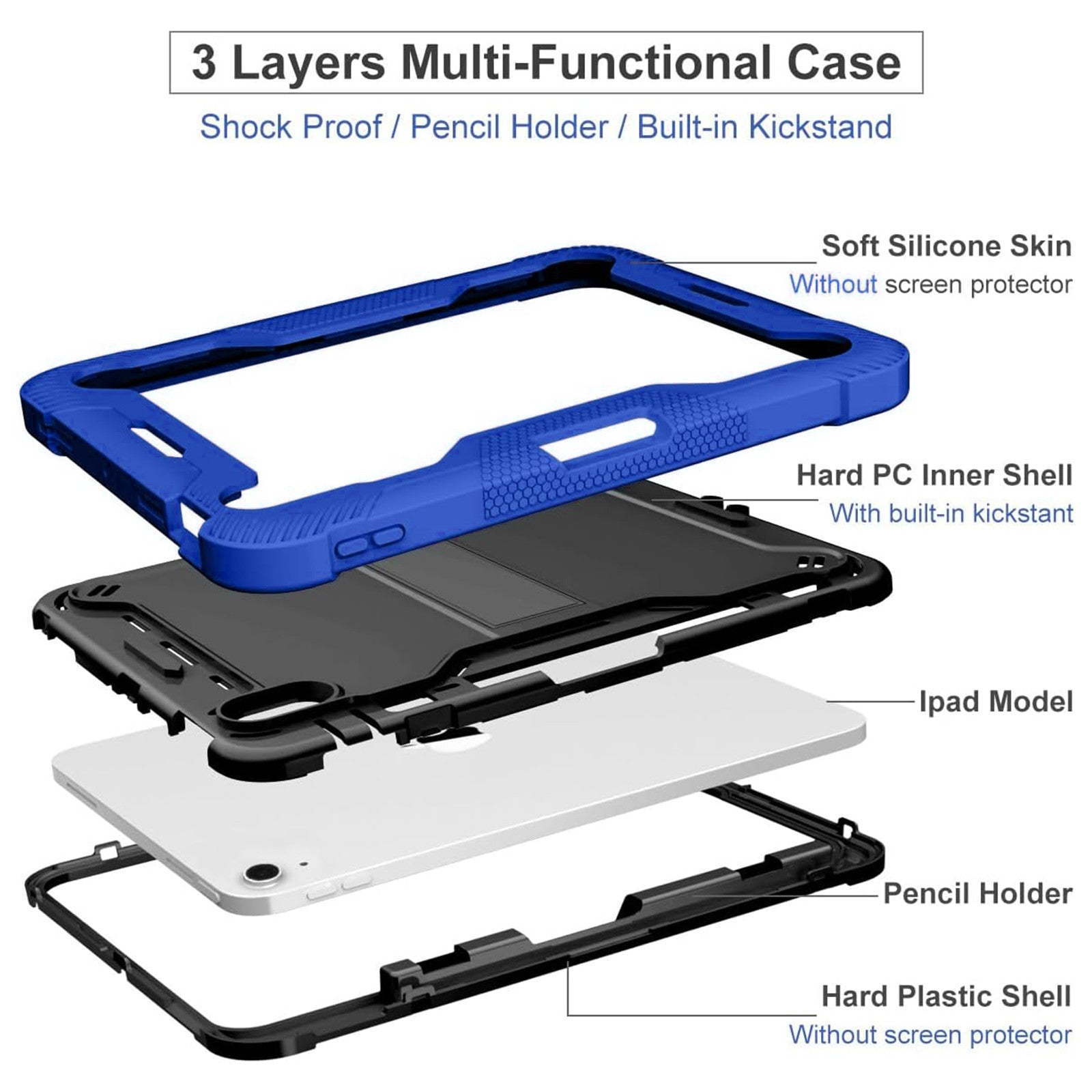 Shockproof Heavy Duty Tough Case for iPad