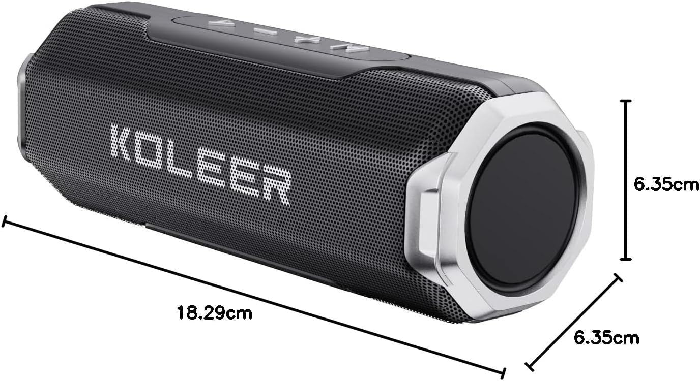 KOLEER Bluetooth Speaker Wireless Portable Stereo Sound Extra Bass 30H Playtime