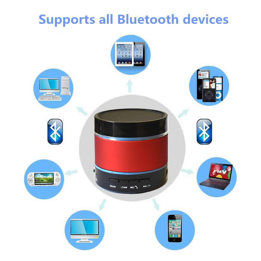 JUSTOP Bluetooth Wireless Speaker Portable LED Light Extra Bass Loud MicroSD UK