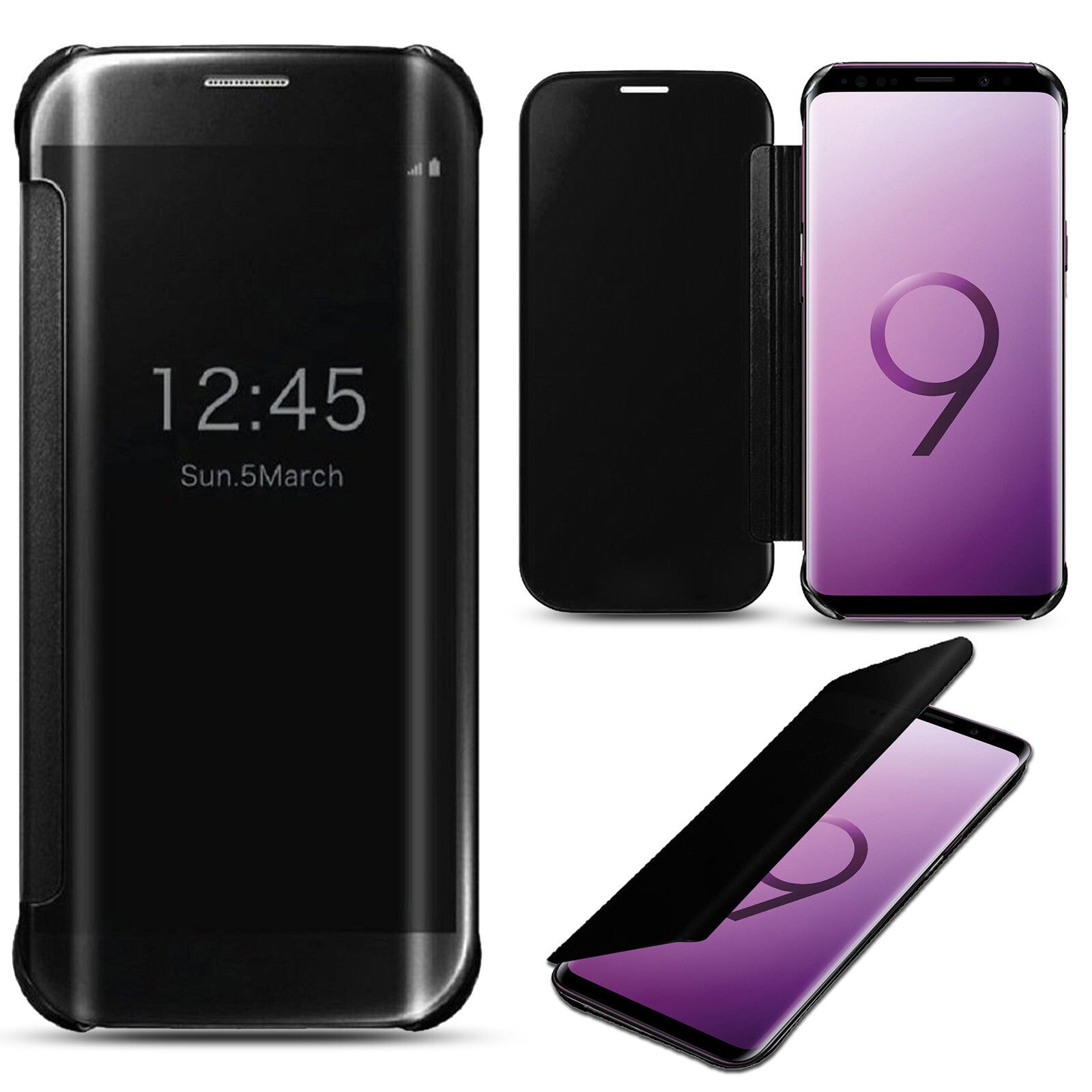 Phone Case For Samsung Galaxy S8 S9 Plus S7 S6 Edge S5 A5 J3 Mirror Flip Cover