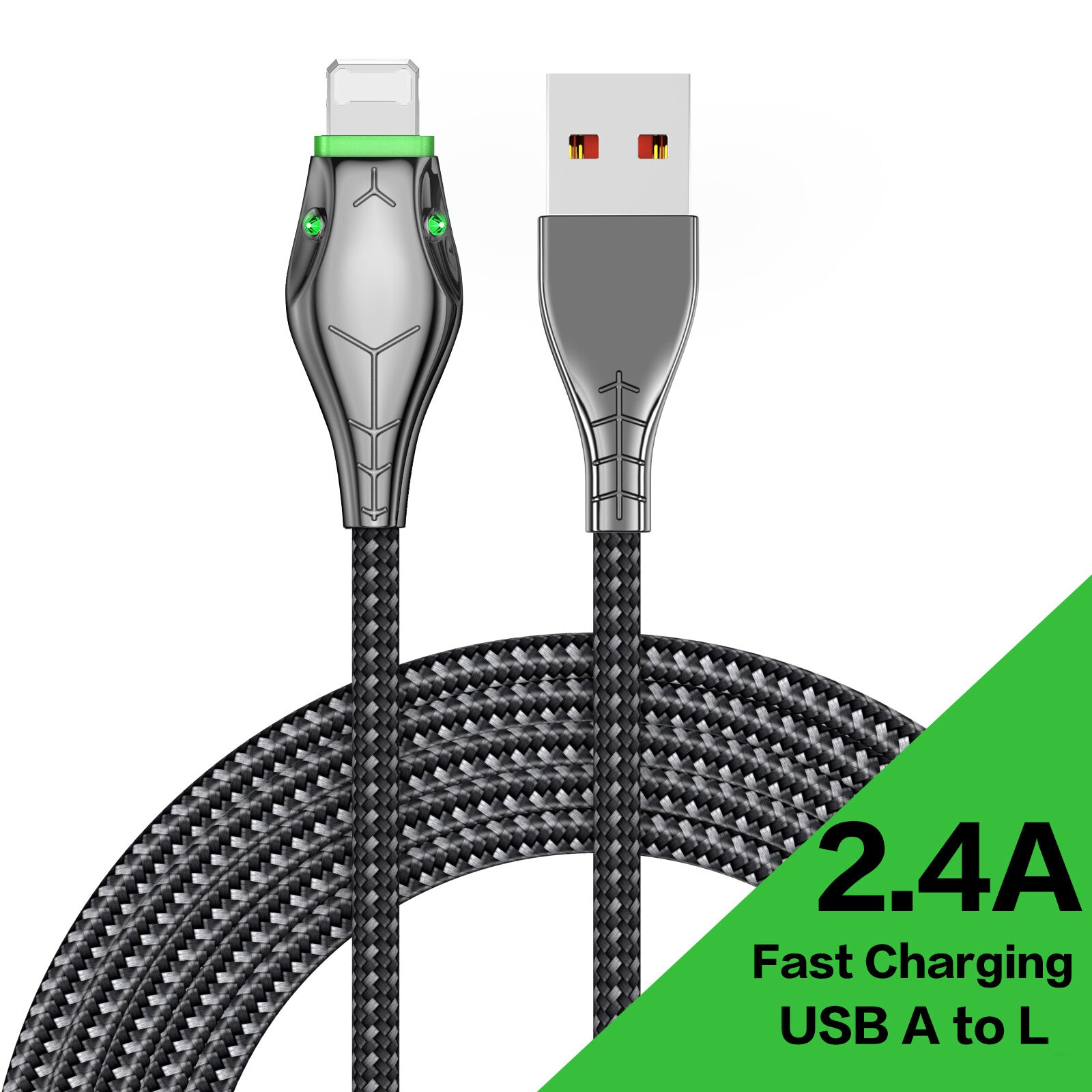Heavy Duty Braided Long USB Fast Charger Cable Lead For iPhone 14 13 12 11 X 7 8
