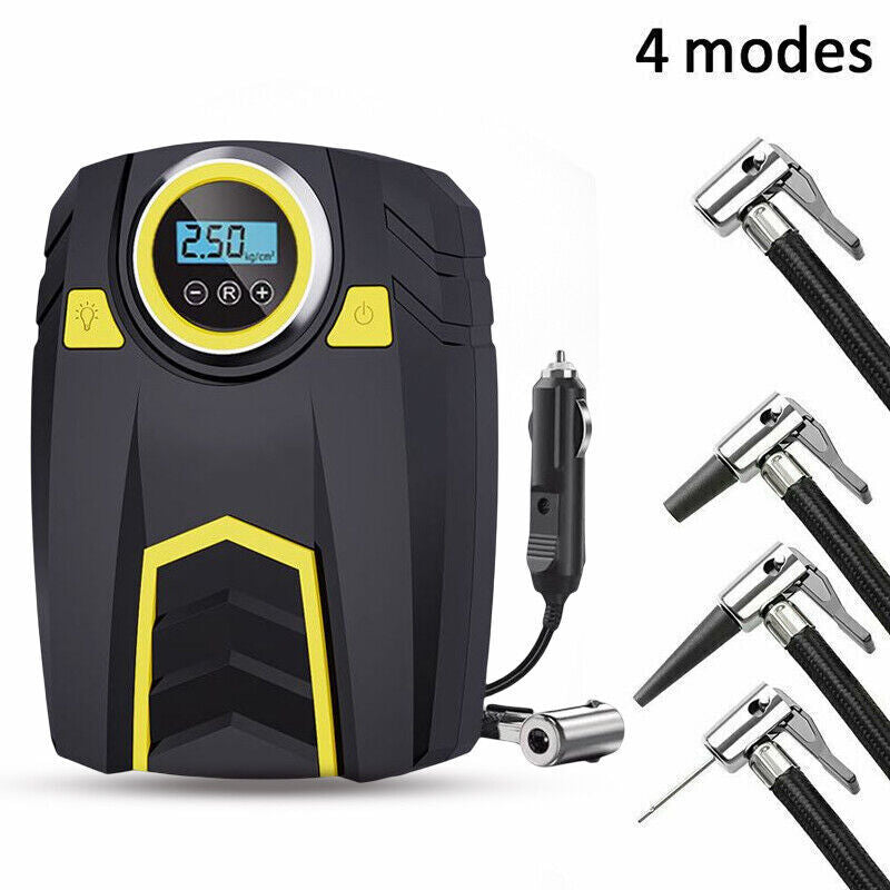 UK Car Tyre Inflator Pump Digital Portable Tyre Air Compressor Pump 12V Electric