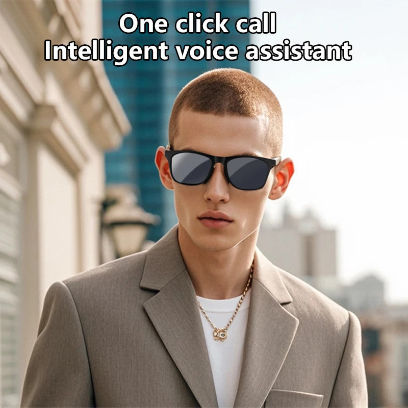 AI Glasses Smart Voice Video Photo Recording Bluetooth Black Translate