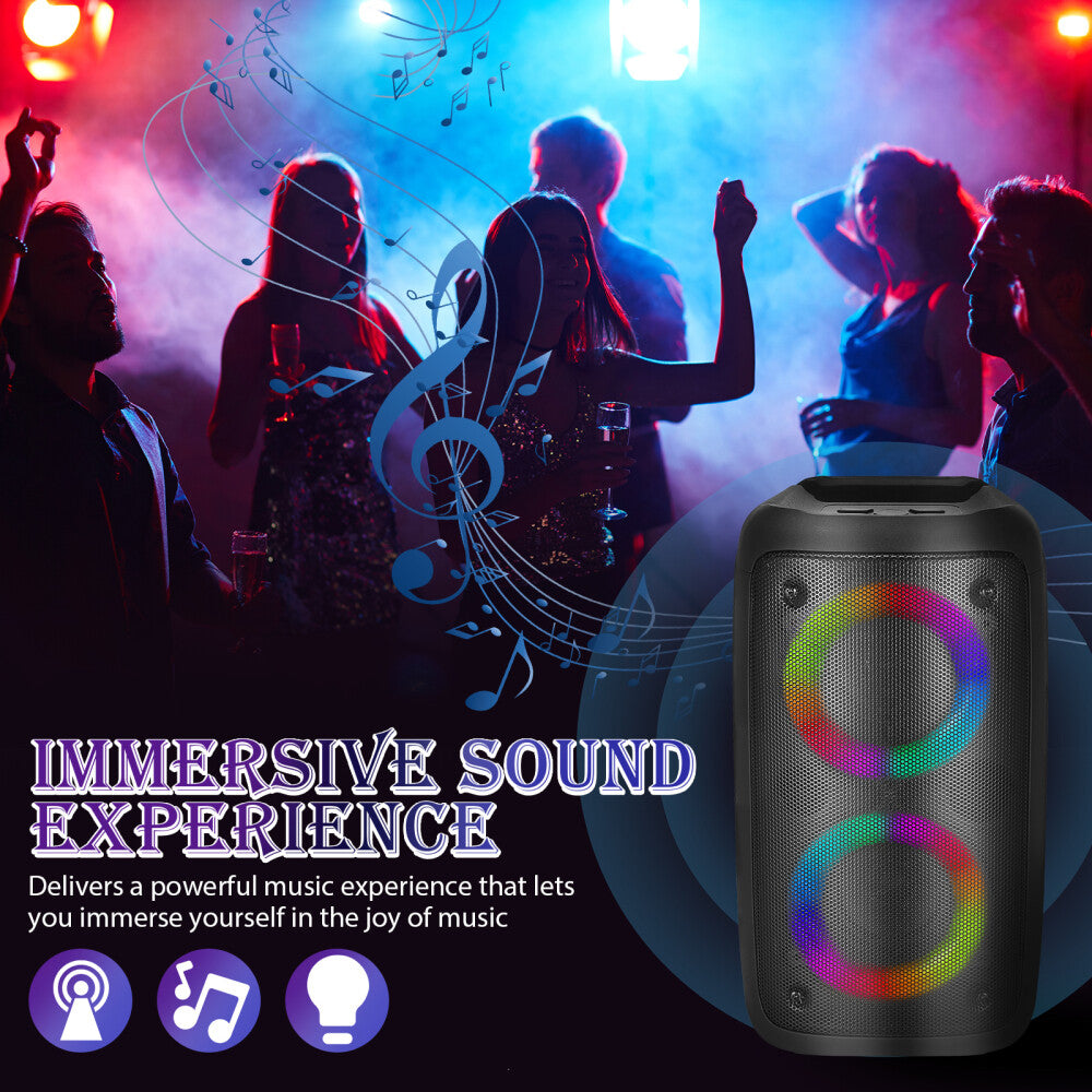 3000W Portable Bluetooth Speaker Sub woofer Heavy Bass Sound System Party & Mic