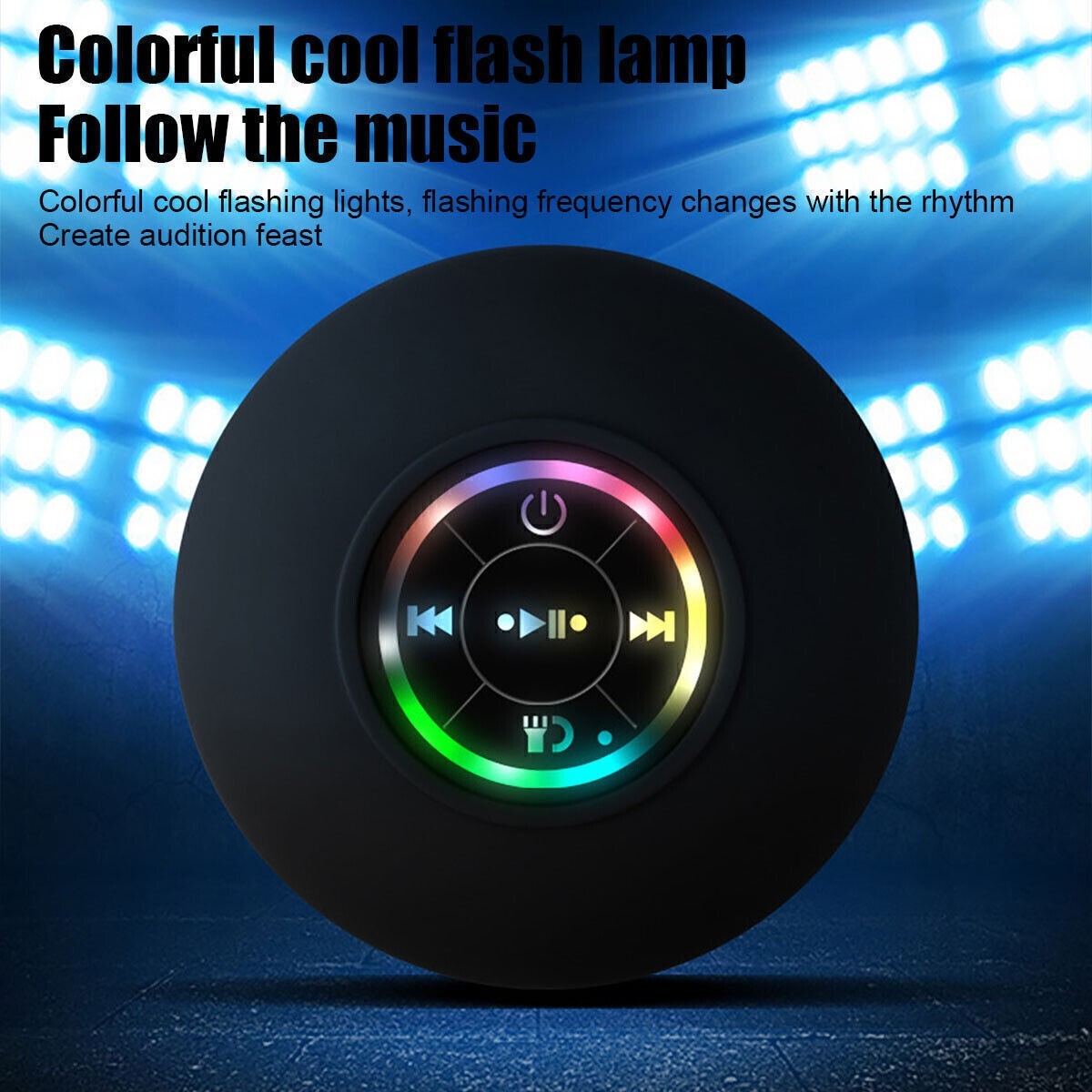Mini Portable Wireless Bluetooth Speaker for Shower Bathroom Waterproof Suction