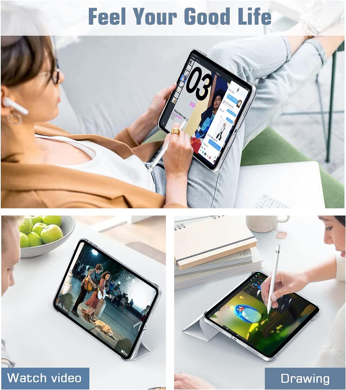 Leather Magnetic Smart Case for Apple iPad