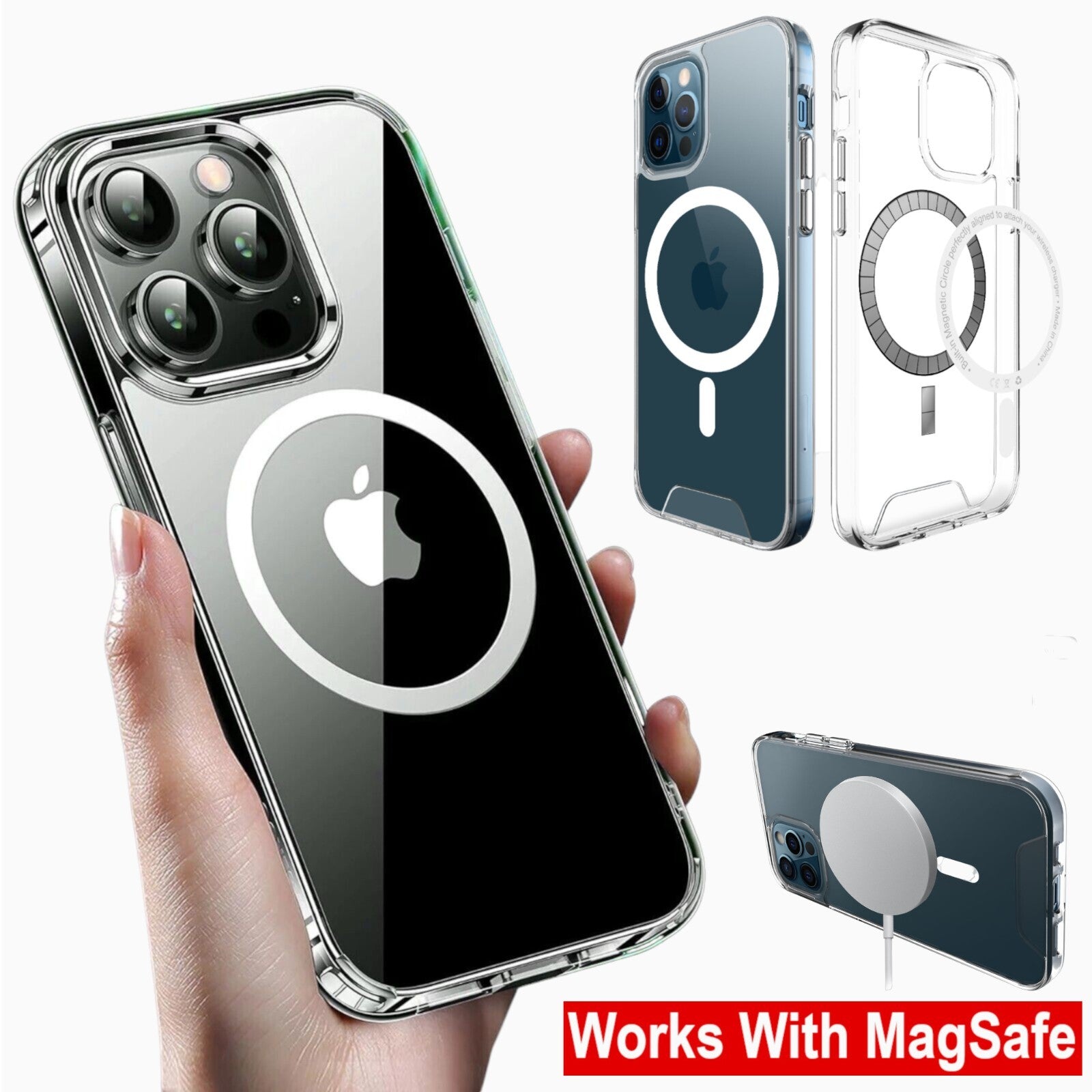 Case For Apple iPhone 17 16 15 14 Pro Plus Max Magnetic Clear MagSafe Cover Skin