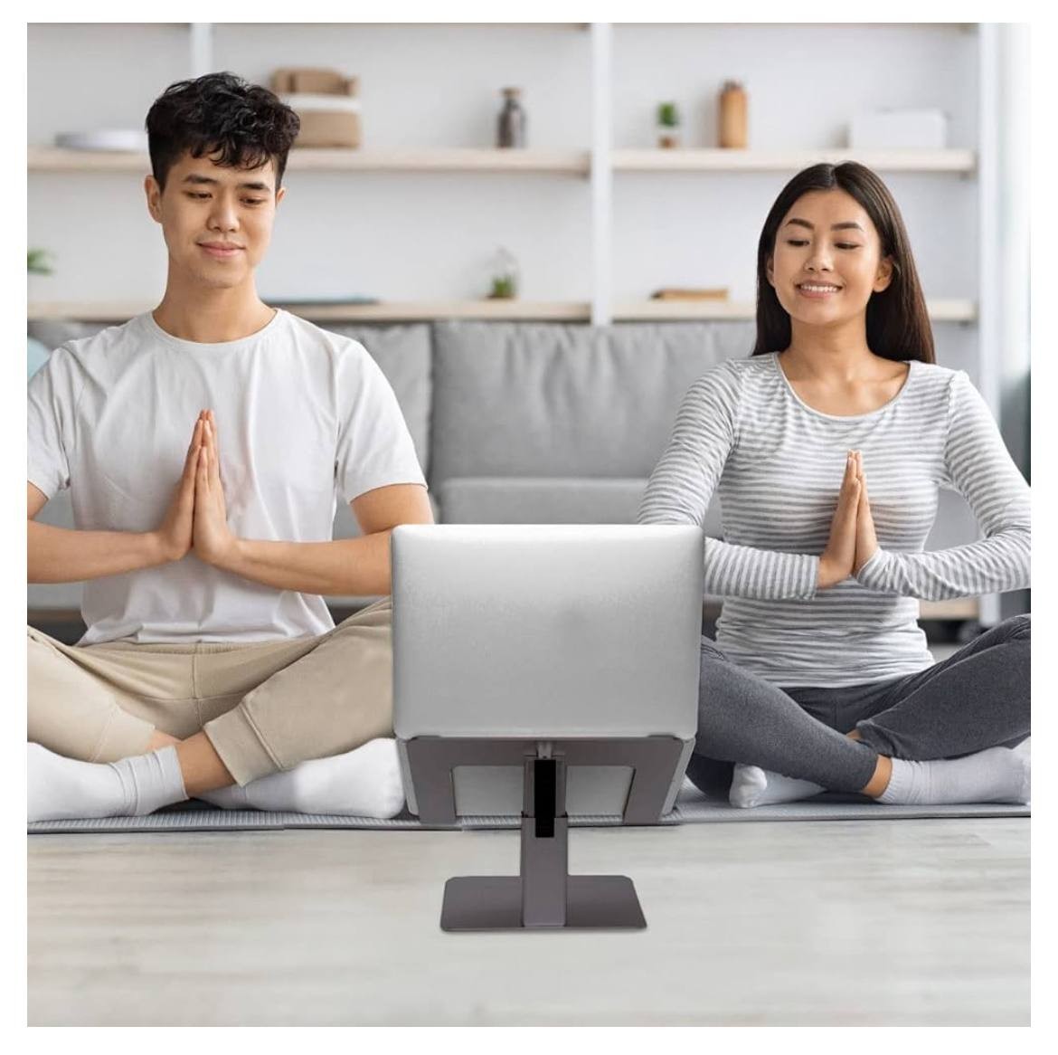 Pivot Laptop Stand for Desk – Adjustable Aluminium Laptop Grey Black Gold Silver
