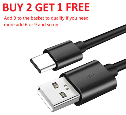 HeavyDuty USB to Type C Charging Cable Fast Phone Charger Long 25cm 1m 2m 3m UK