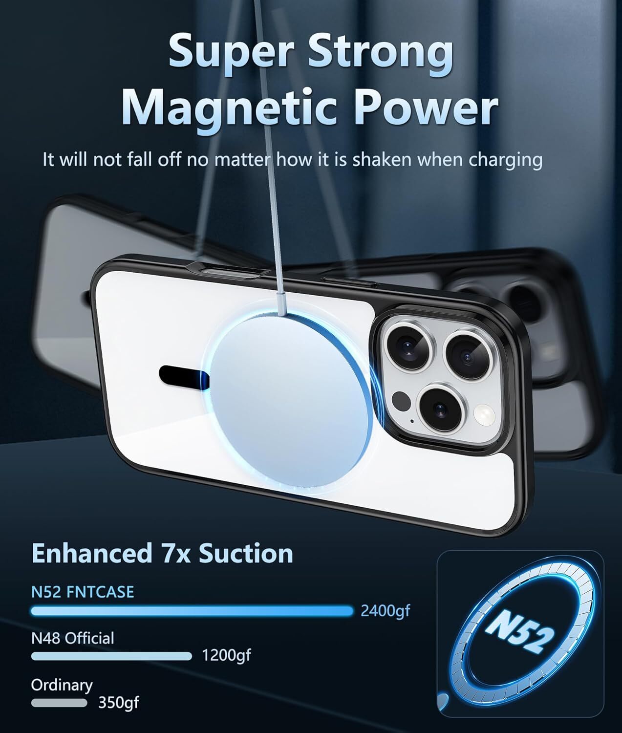 Shockproof Magnetic Case for iPhone 17 Pro Max, 16,17e,16 Pro,14Pro,15,13,12,14