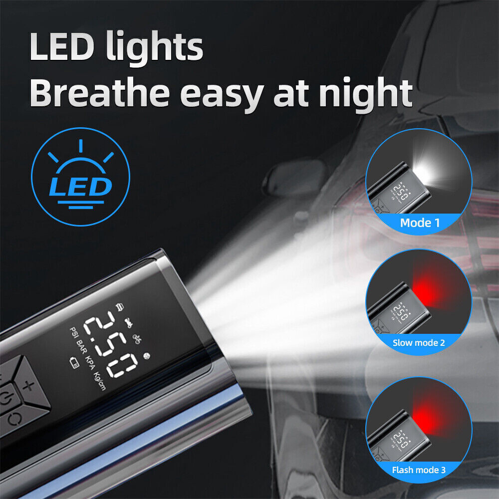 Car Tyre Inflator Cordless Digital USB Rechargeable