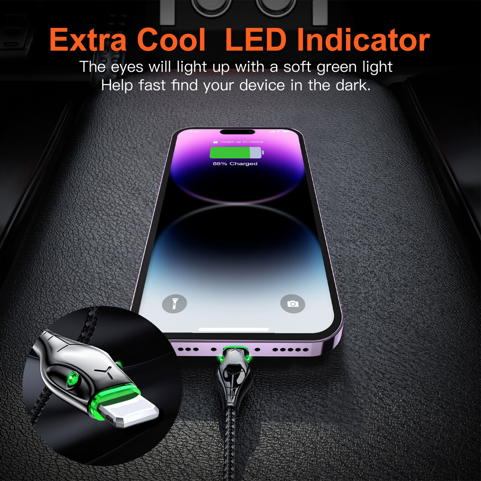 Heavy Duty Braided Long USB Fast Charger Cable Lead For iPhone 14 13 12 11 X 7 8