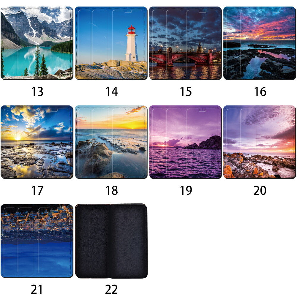 Scenery PU Leather Stand Phone Cover Case For Apple iPhone air/17/17 Pro