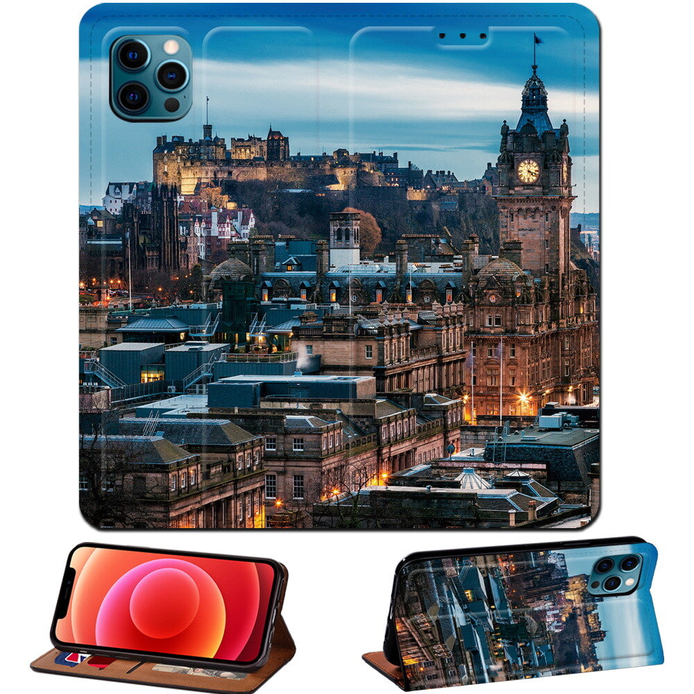 Scenery PU Leather Stand Phone Cover Case For Apple iPhone air/17/17 Pro