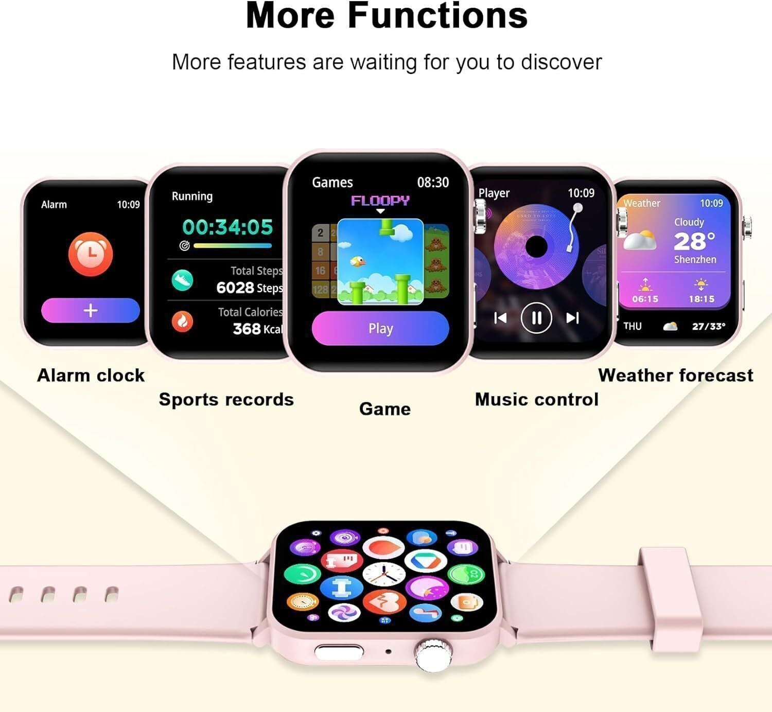 Alexa Smart Watch Women Make Calls Bluetooth Phone Call Watch For IPhone Samsung
