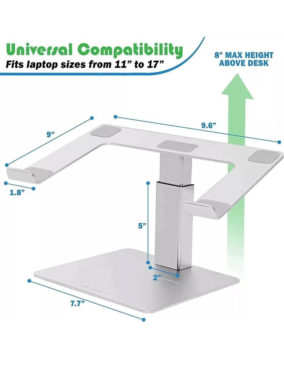 Pivot Laptop Stand for Desk – Adjustable Aluminium Laptop Grey Black Gold Silver
